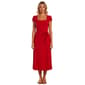 Womens Nina Leonard Cap Sleeve Square Neck Midi Dress - image 1