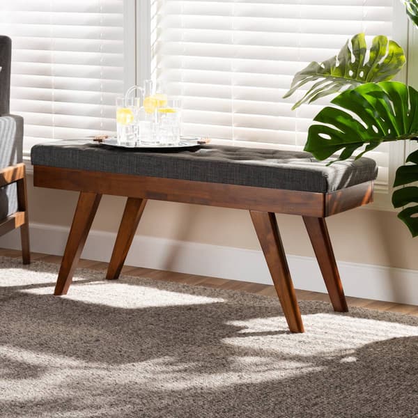 Baxton Studio Alona Wood Dining Bench - image 