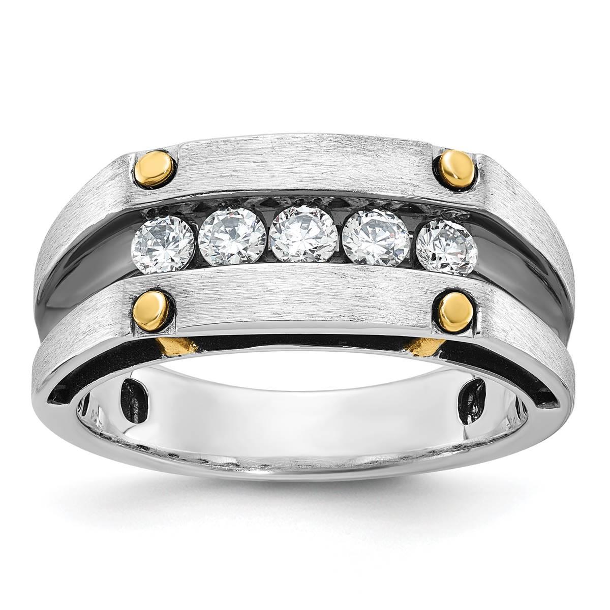 Mens Gentlemen’s Classics™ 14kt. Two Tone Black Rhodium...