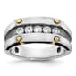 Mens Gentlemens Classics(tm) 14kt. Two Tone Black Rhodium Ring - image 1