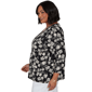 Plus Size Emaline Key Items 3/4 Sleeve V Neck Pumpkin Tee - image 4