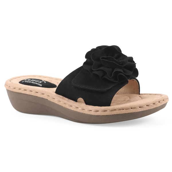 Womens Cliffs by White Mountain Casmyn Floral Slide Sandals