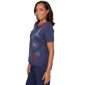 Petite Alfred Dunner Lady Liberty Fireworks Embroidery Blouse - image 3