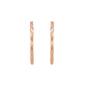 Gold Classics&#8482; Rose Gold Diamond Cut Twist Tube Hoop Earrings - image 3