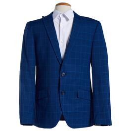 Mens Savile Row Suit Jacket & Pants Set - Blue Check