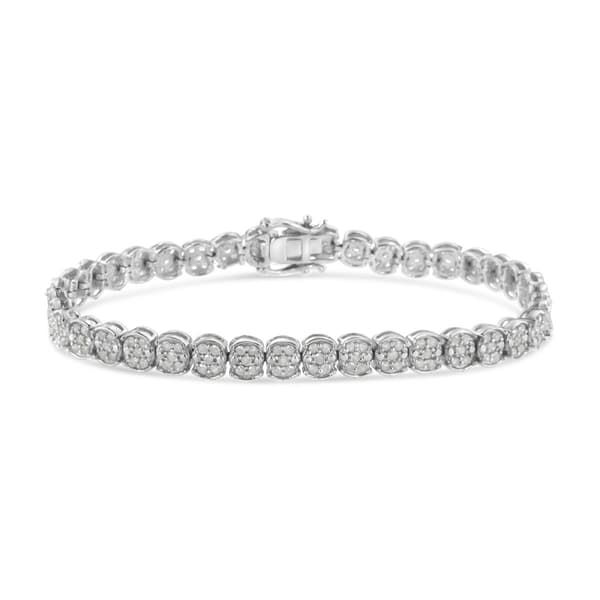 Haus of Brilliance 2.0ctw. Diamond Cluster Link Bracelet - image 
