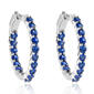 Gemstone Classics&#8482; Created Sapphire Hoop Earrings - image 2