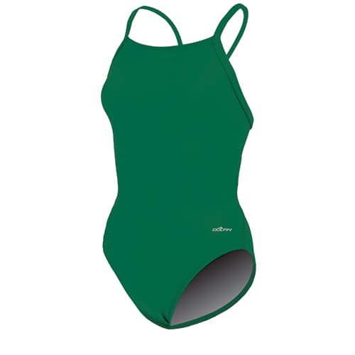 Womens Dolfin(R) Team Solid V2 Back One Piece Swimsuit - Green - image 