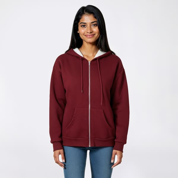 Juniors Jolie & Joy Sherpa Lined Fleece Zip Hoodie