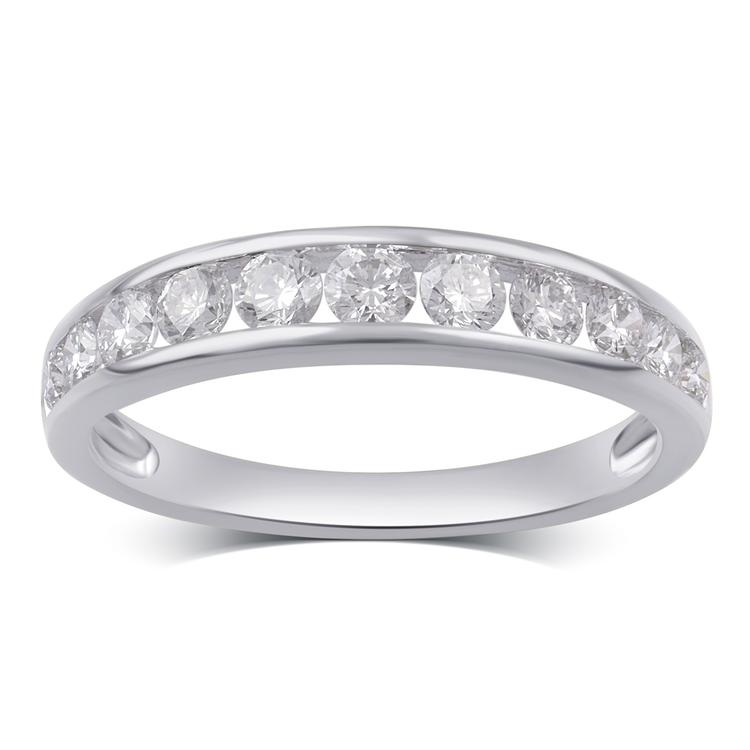 Nova Star(R) Sterling Silver 1ctw. Lab Grown Diamond Band Ring