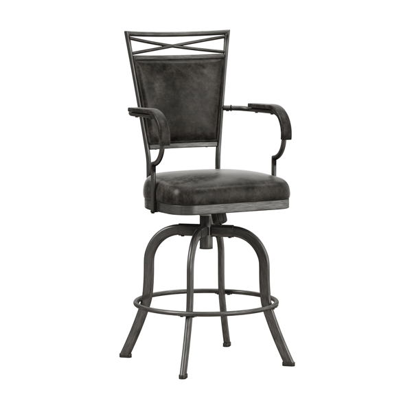 HH2 Home Bridgetown Tilt Upholstered Counter Height Swivel Stool