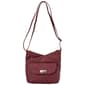 MultiSac Vista Burgundy Stitch Floral Crossbody - image 1