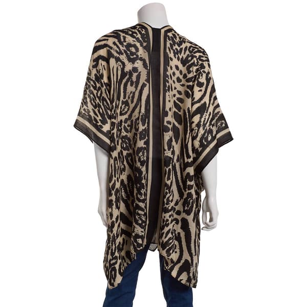 Womens Vince Camuto 2pc. Mixed Animal Kimono &amp; Hat