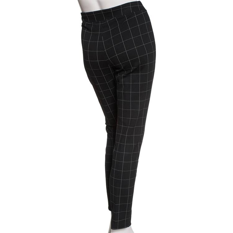 Petite Zac & Rachel Compression Plaid Casual Pants