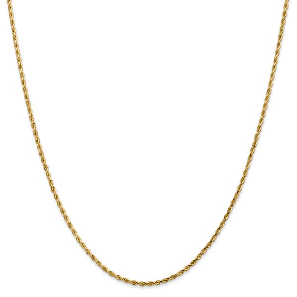 Unisex Gold Classics&#8482; 1.75mm. 14k Diamond Cut Rope Chain Necklace