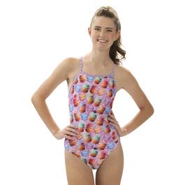 Womens Dolfin&#40;R&#41; Uglies V-2 Back Bon Appetit One Piece Swimsuit