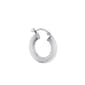 Fine Silver Plated 20mm Hi-Polished Tube Hoop Click-Top Earrings - image 2