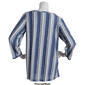 Plus Size Preswick & Moore Stripe 3/4 Sleeve Embroidered Tee - image 2