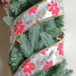Northlight 12ct.  Poinsettia Print Gold Wired Craft Ribbon Spools - image 3