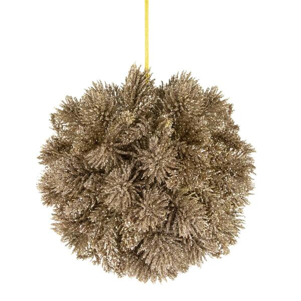 Northlight Seasonal 6in. Glittered Christmas Gold Ball Ornament - image 