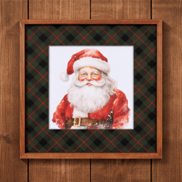 Melrose 15.5in. Santa Claus Print Framed Wall Art