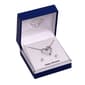 Silver-Tone CZ Heart Pendant & Earring Set - image 1
