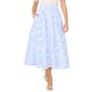Womens Cece Pull On Floral Stripe Embroidered Midi Skirt - image 1