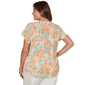 Plus Size Emaline Key Items Short Sleeve Textured Abstract Blouse - image 1