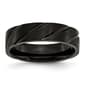 Mens Endless Affection(tm) 6mm Swirl Design Black IP Plated Band - image 1