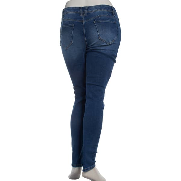 Plus Size Royalty WBB Cross Hatch Skinny Jeans