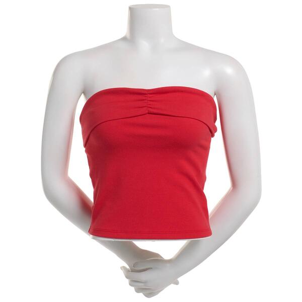 Juniors Madden Girl Ribbed Fold Over Ruch Tube Top - image 
