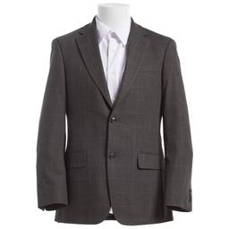 Mens Tommy Hilfiger Windowpane Suit Jacket - Grey/Brown