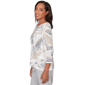 Petite Alfred Dunner Comfort & Joy Leaf V Neck Blouse - image 4