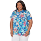 Plus Size Alfred Dunner The Royal Treatment Floral Button Blouse - image 3