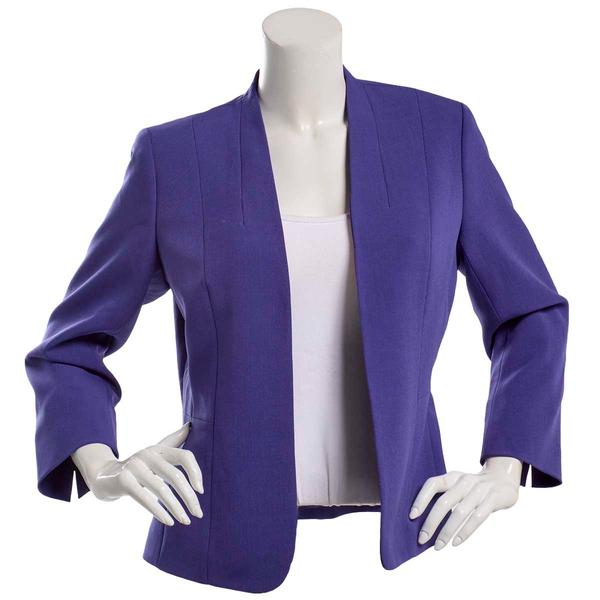 Plus Size Kasper Long Sleeve Solid Open Front Blazer - image 