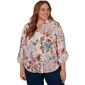 Plus Size Alfred Dunner Camden Market Floral Button Front Blouse - image 1