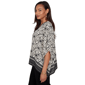 Womens Ruby Rd. Tropical Noir Elbow Sleeve Medallion Blouse - image 4