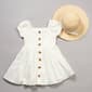Girls (4-6x) Little Lass® Short Sleeve Eyelet Dress with Sun Hat - image 1