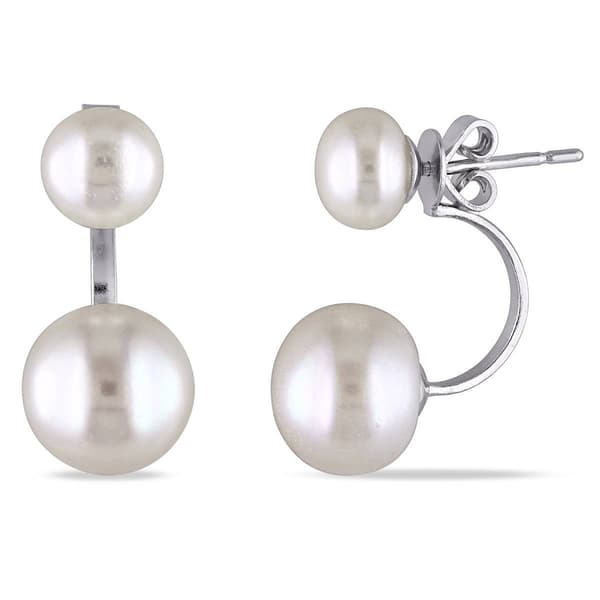 Gemstone Classics(tm) Pearl Earrings with Jackets - image 