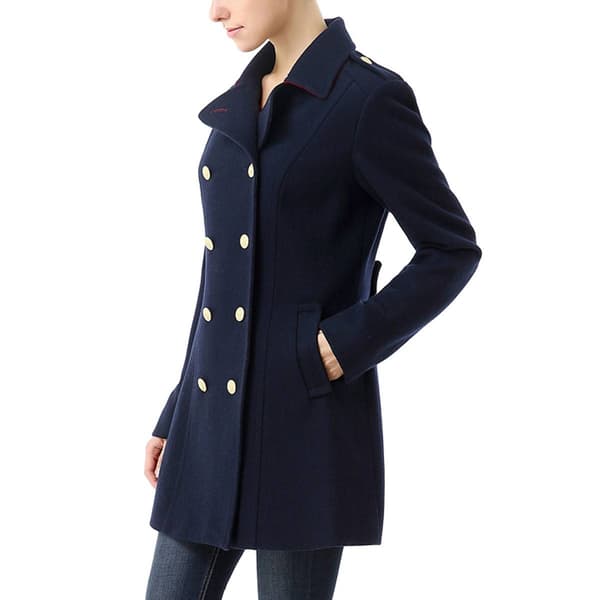 Womens BGSD Wool Fitted Peacoat