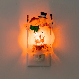 Northlight Snow Couple Roasting Marshmallow Christmas Night Light