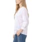 Womens NY Collection 3/4 Sleeve Split Neck Eyelet Lace Blouse - image 3
