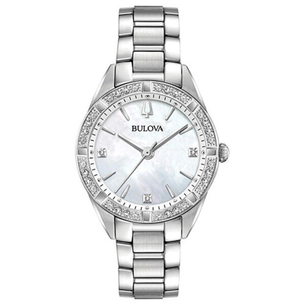 Womens Bulova White Dial Bracelet Watch - 96R228 - image 