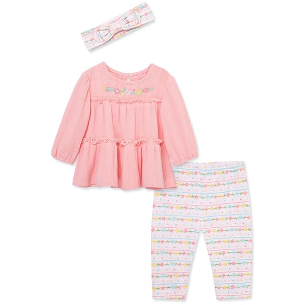 Baby Girl &#40;3-12M&#41; Little Me&#40;R&#41; Garland Tunic Set w/ Headband - image 