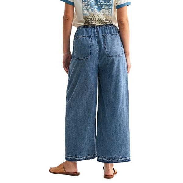 Womens CITY BLUES Pull On Wide Leg Denim Pants