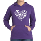 Plus Size LA Pop Art Halloween Heart Word Art Hooded Sweatshirt - image 1