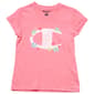 Girls (7-16) Champion® Short Sleeve Shimmer Logo Floral Tee - image 2
