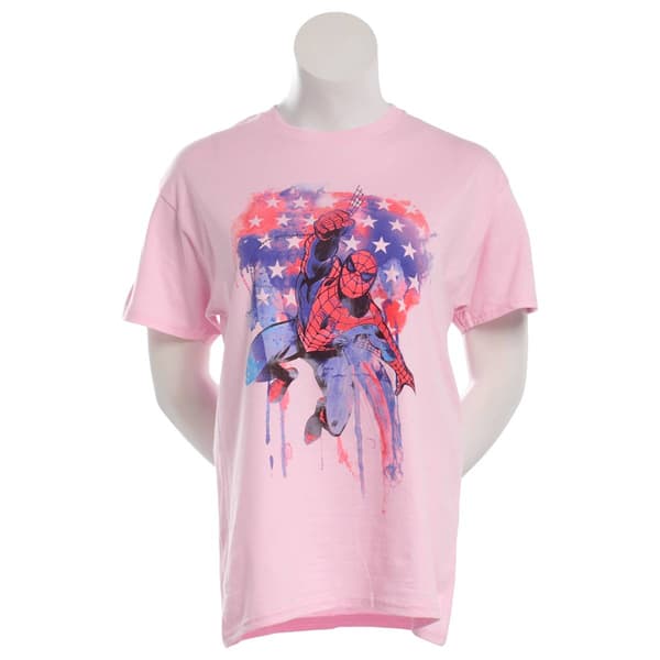 Juniors Hybrid Spider-Man Stars Americana Boyfriend Tee