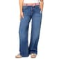 Juniors Celebrity Pink Low Rise Fold Over Baggy Wide Leg Jeans - image 1