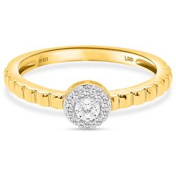 Nova Star® Yellow Gold 1/5ctw. Lab-Grown Diamond Promise Ring
